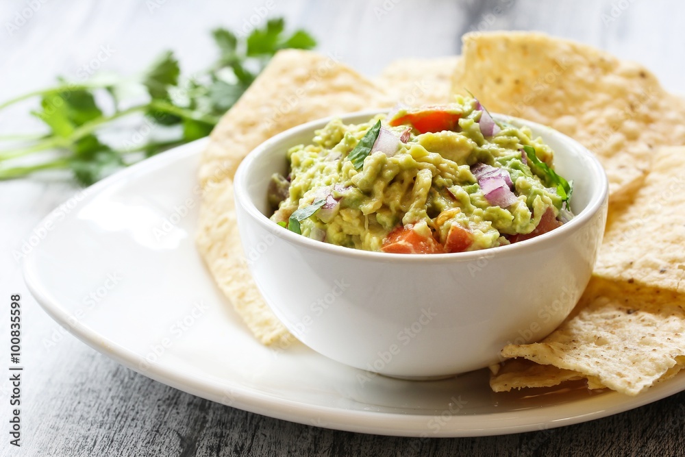 Guacamole, selective focus Guacamole, selective focus