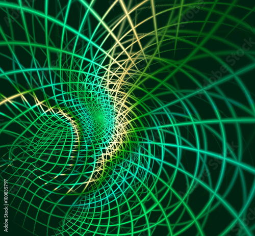 Abstract fractal green background