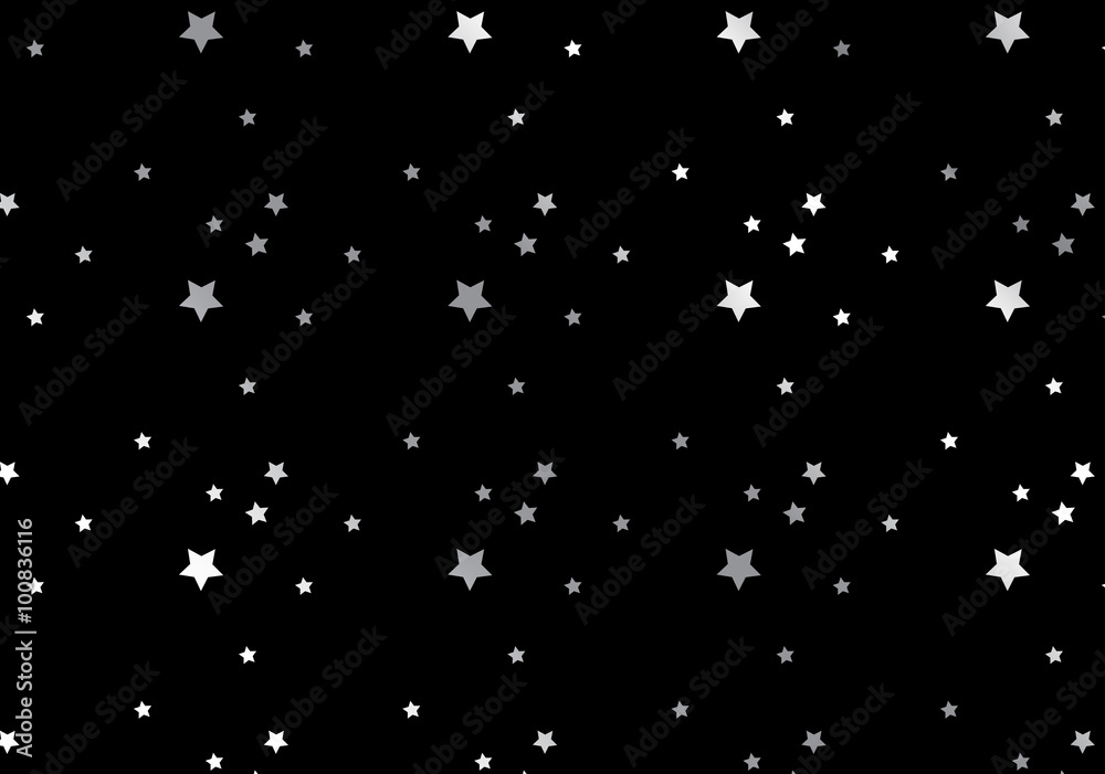 Seamless star pattern on a silver background. Seamless star pattern on a silver background.
