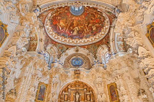 GRANADA, SPAIN - MAY 31, 2015: The baroque sacristy in church Monasterio de la Cartuja. photo