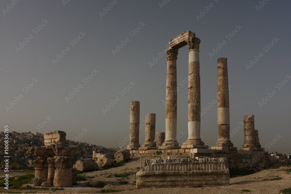 Hercules temple in citadel of Amman, Jordan