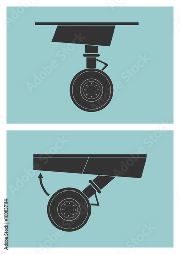 Slika na platnu Landing gear retraction