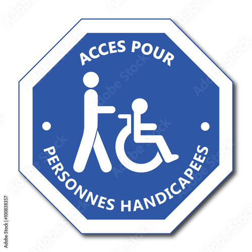 Logo accès pour personne handicapée.