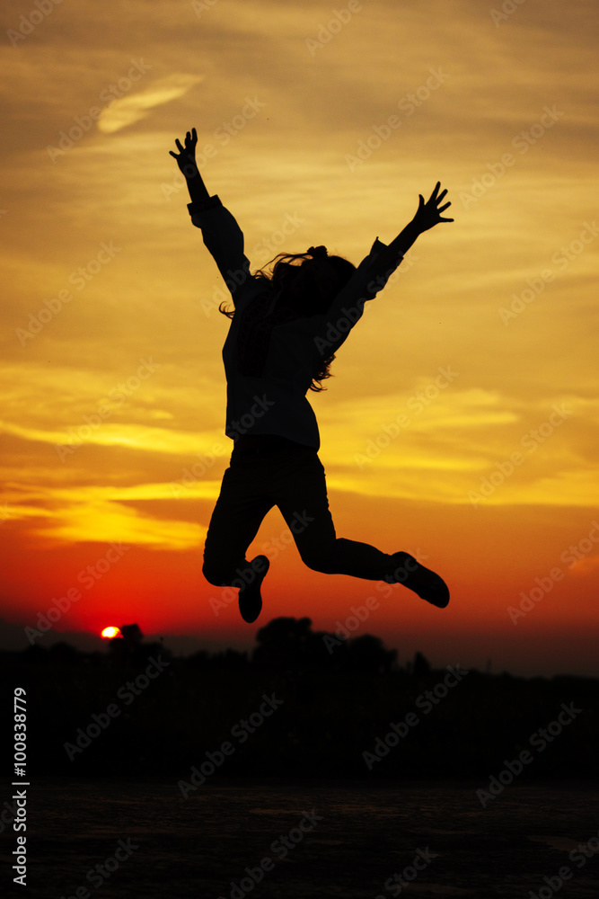 Silhouette jumping Silhouette jumping