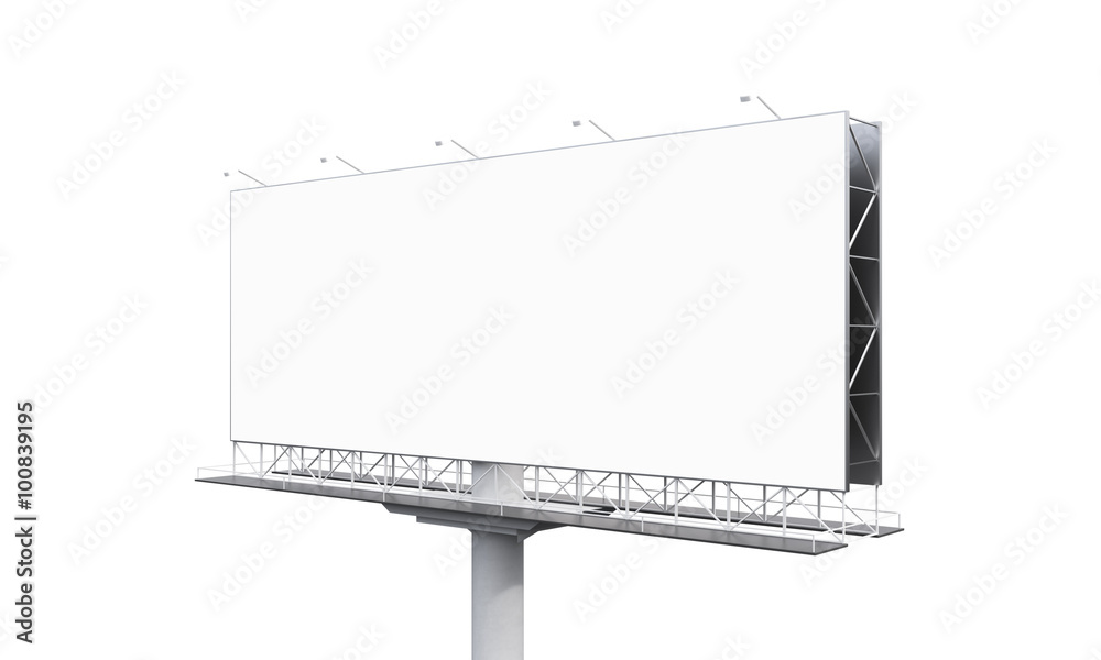 Obraz premium Billboard on white background