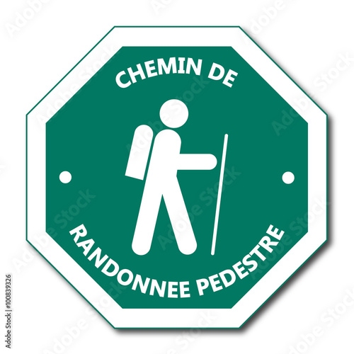 Logo chemin de randonnée pédestre.