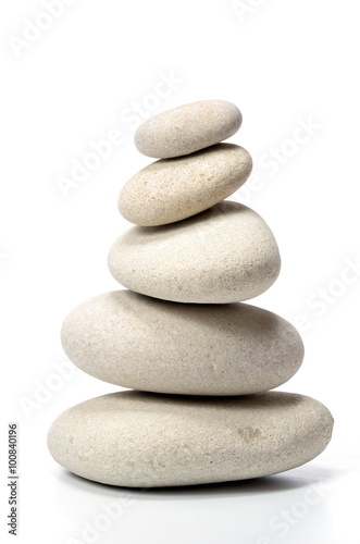 pile of stones isolated on white background