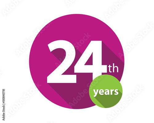 24th years purple circle anniversary logo