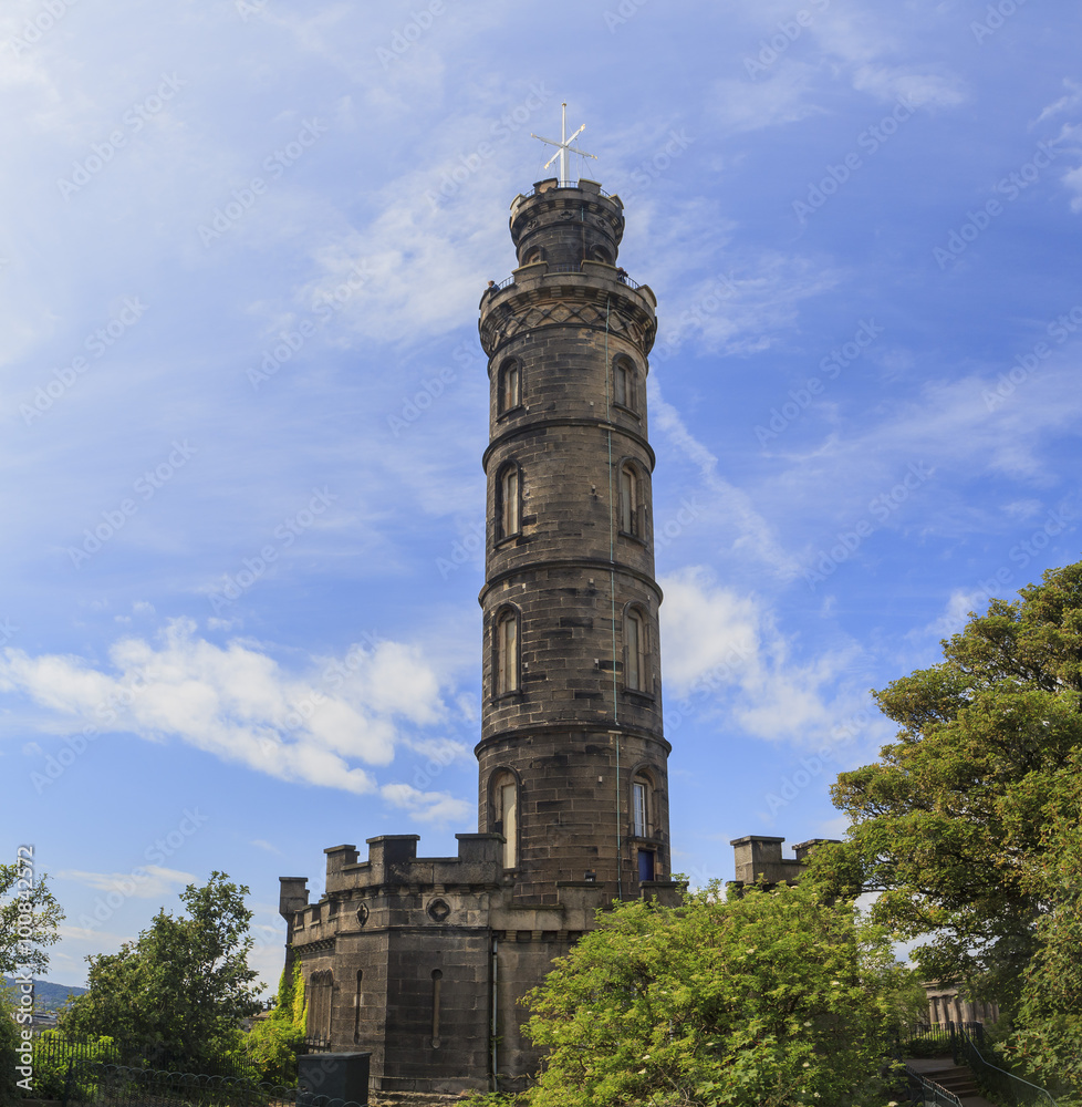The Nelson Monument and blue sky