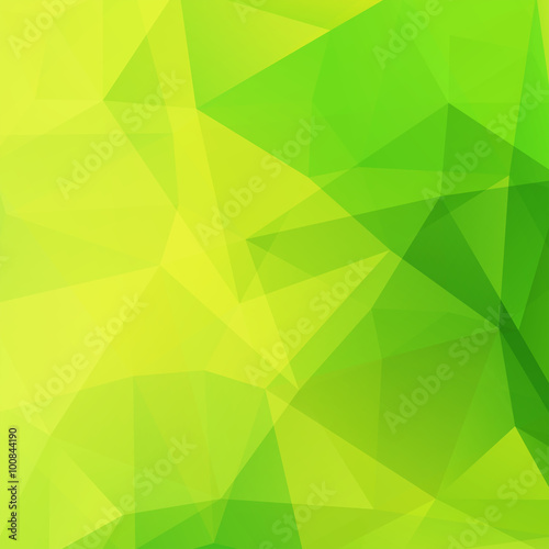 Abstract mosaic background. Green, yellow color. 