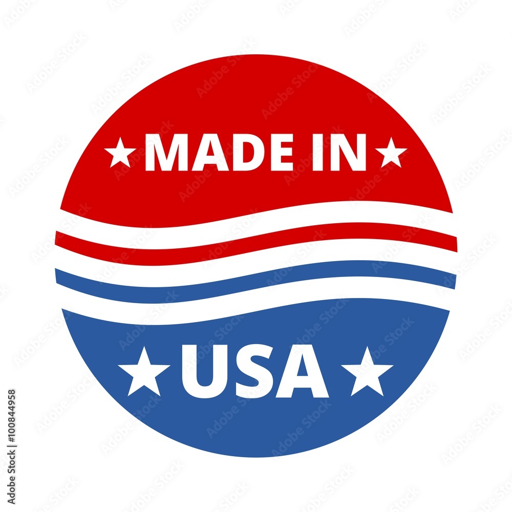 Sticker - Made in USA - Vector illustration Sticker - Made in USA - Vector illustration