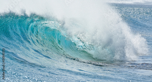 big wave breaking - summer background