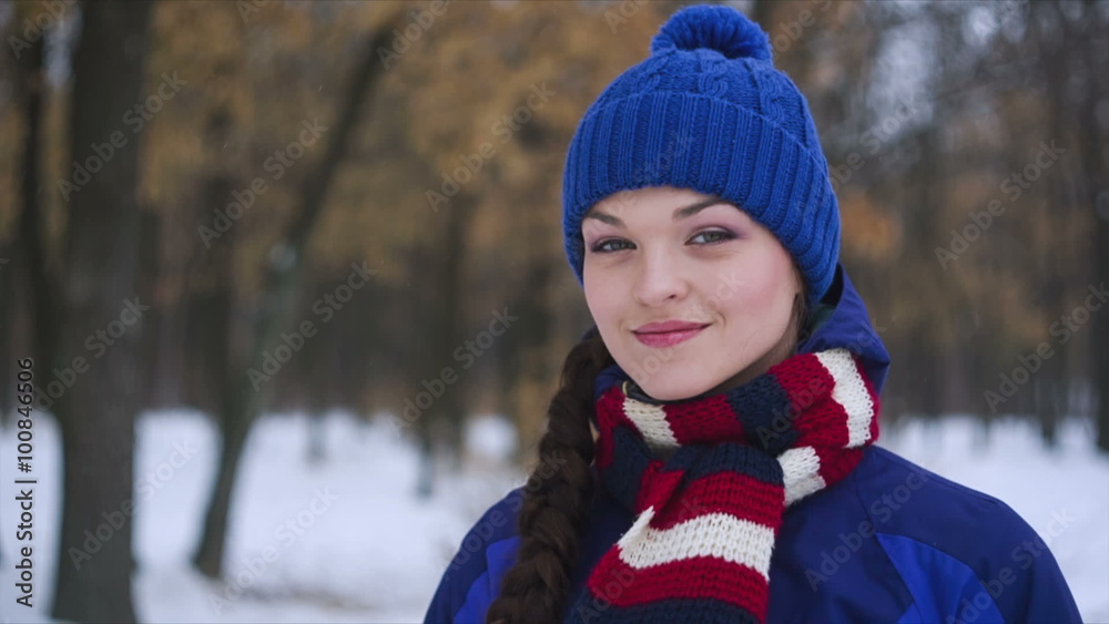 Portrait of a woman in winter Portrait of a woman in winter