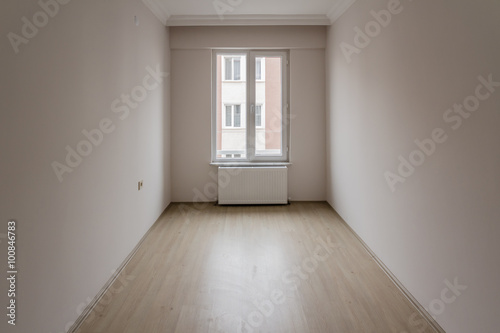 Bright Small Room of New Apartment with One Window