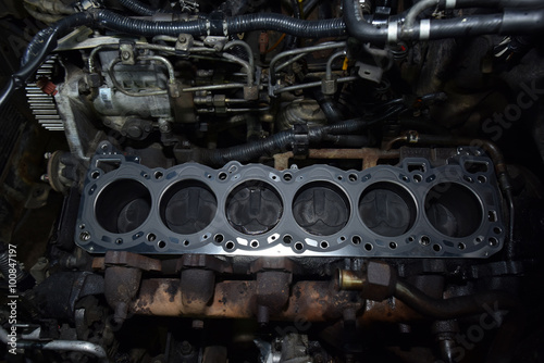 car engine close-up