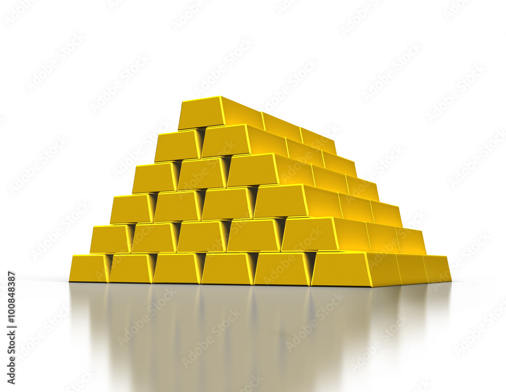 stacks of gold ingots stacks of gold ingots