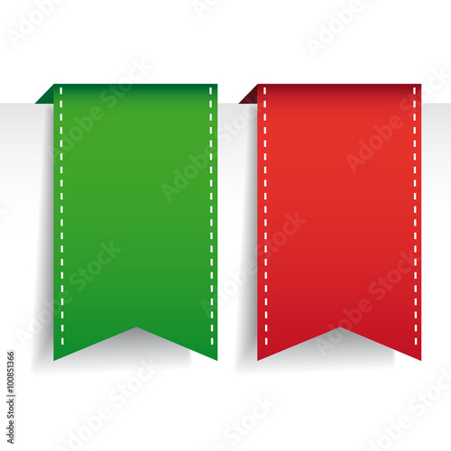 Bookmark ribbon set vector