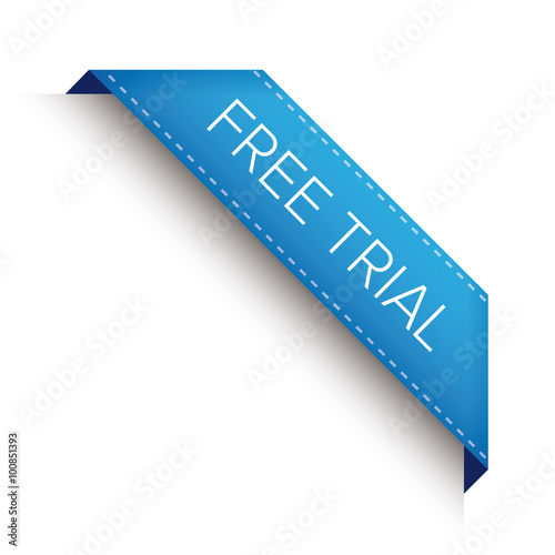 Free trial corner ribbon vector