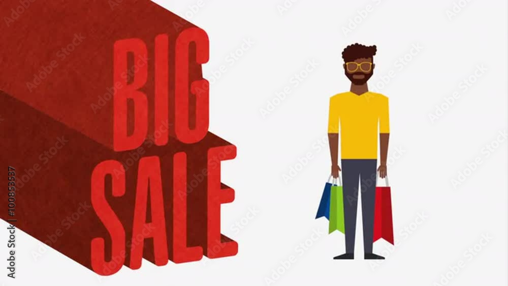 Shopping people design, Video Animation Shopping people design, Video Animation