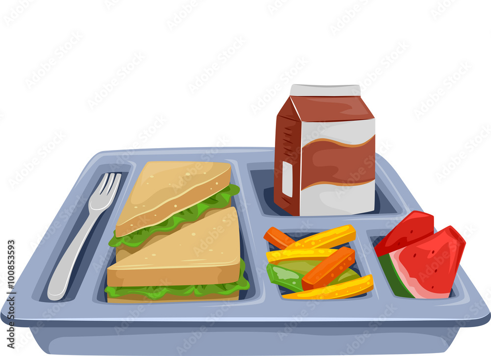 Meal Tray Diet Lunch Stock Vector