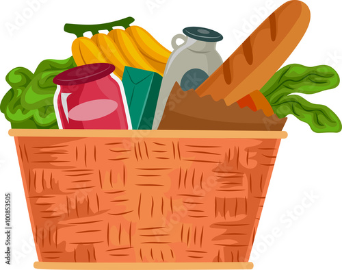 Grocery Basket Food Supplies