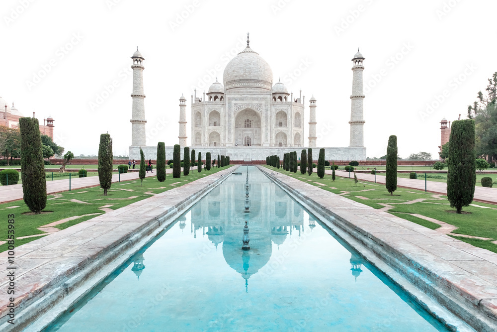Fototapeta premium morning time view of taj mahal World Heritage Site ,Agra, India,