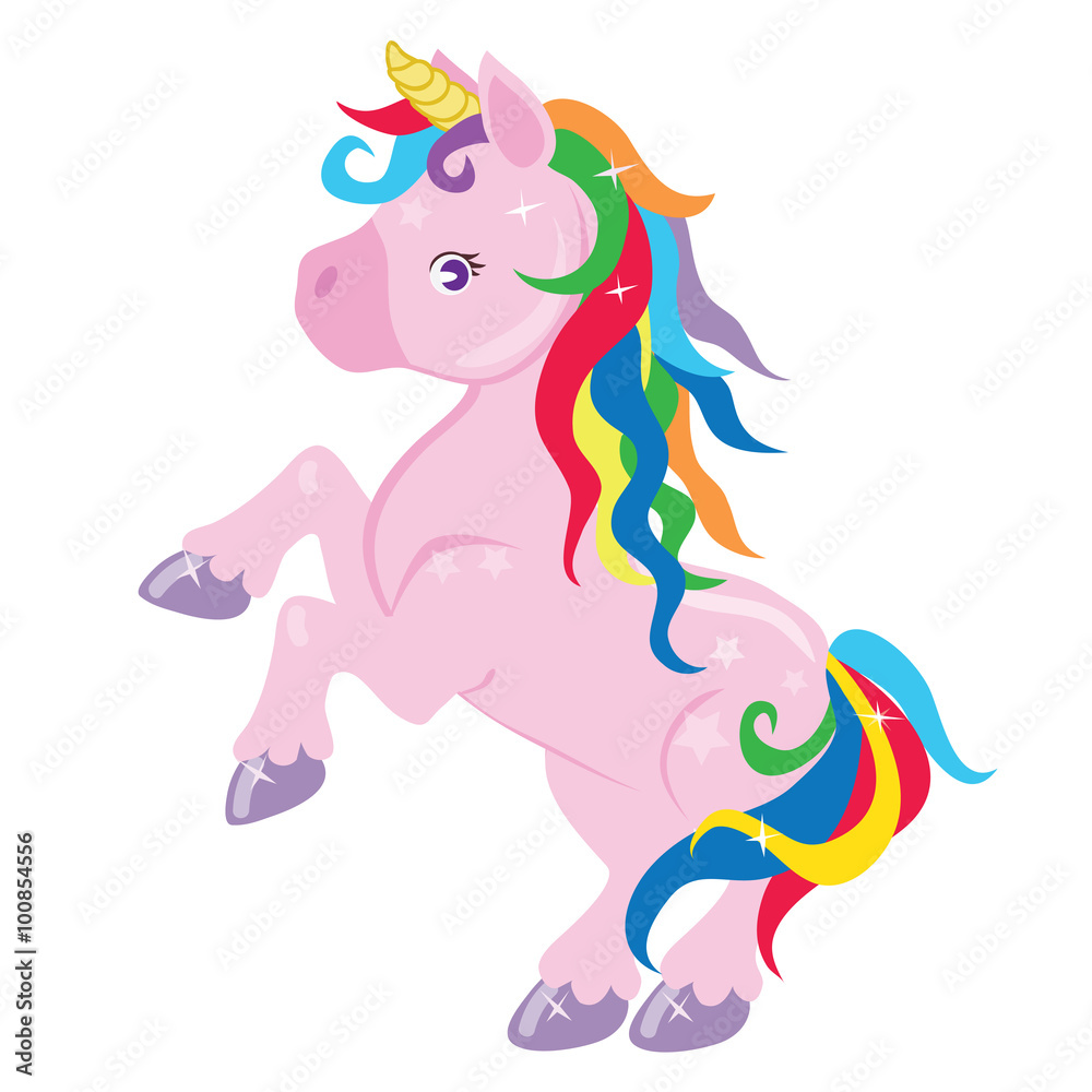 Cute unicorn vector illustration 
