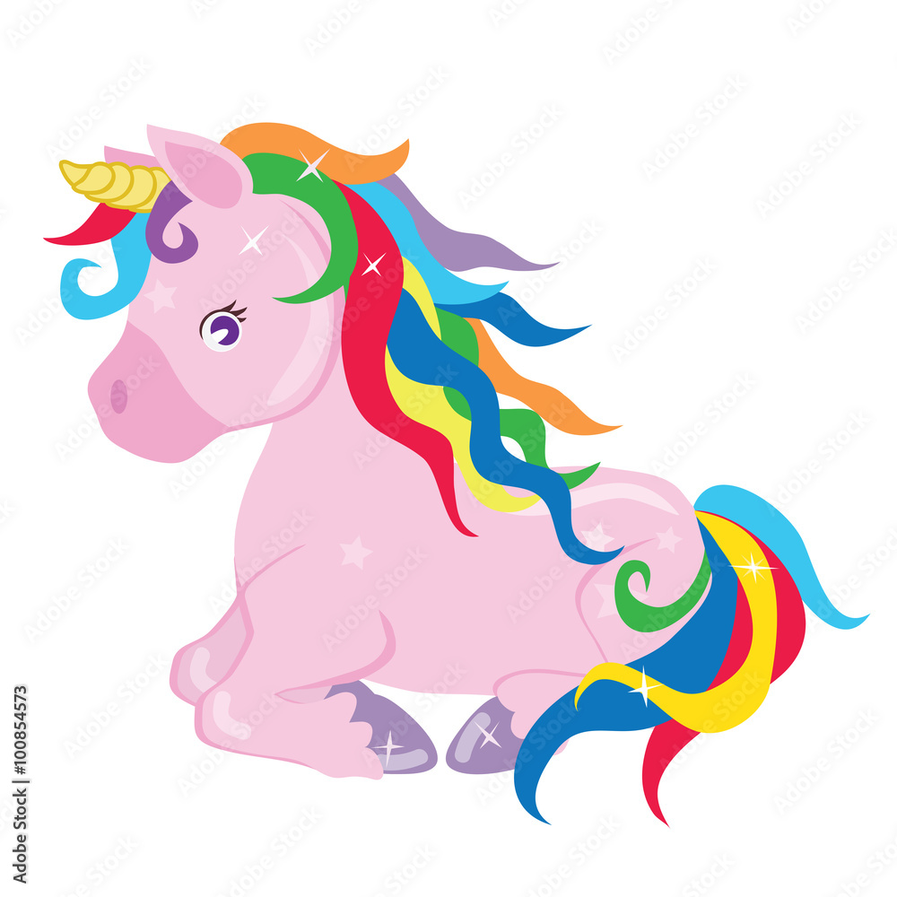 Cute unicorn vector illustration 
