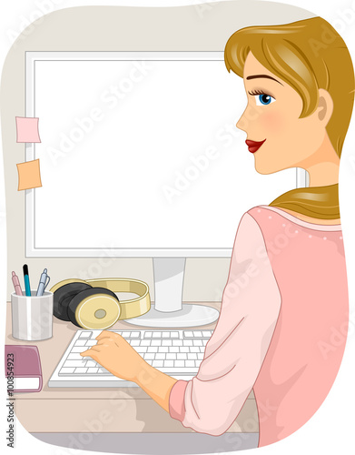 Girl Desktop Computer