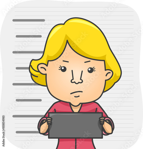 Girl Mugshot Name Tag