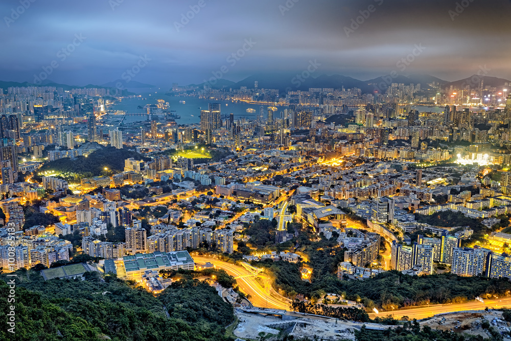 Fototapeta premium Hong Kong night