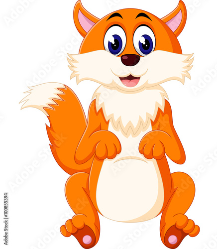 cute Fox cartoon of illustration 
