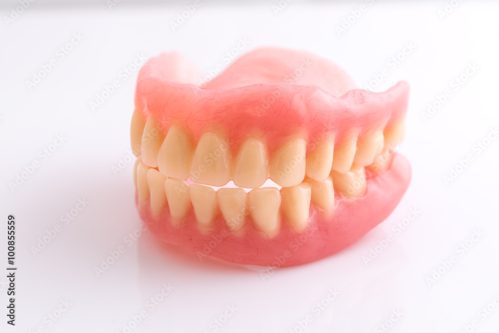 full denture on white background full denture on white background