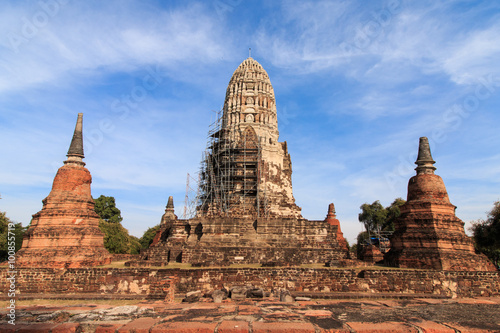 Pagoda of King Borommarachathirat II of the Ayutthaya Kingdom called Ratburana Temple (locally know as Wat Ratburana)