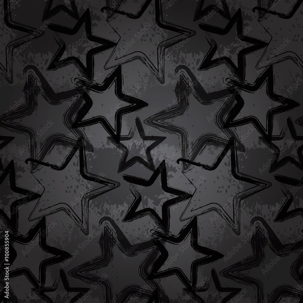 Grunge rock star background, brush smear stars Grunge rock star background, brush smear stars