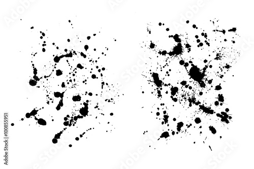 Two grungy ink blob textures for your designs