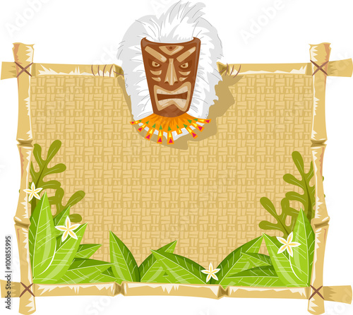 Tiki Mask Wooden Board