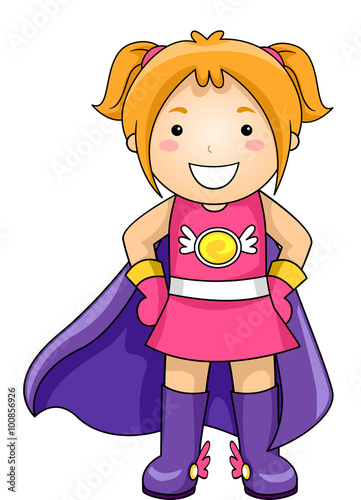 Kid Girl Cape Superhero