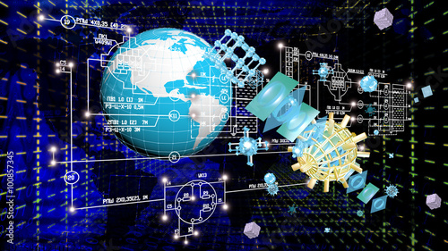 Globalization connection Internet technology.Generation telecommunications innovation technology