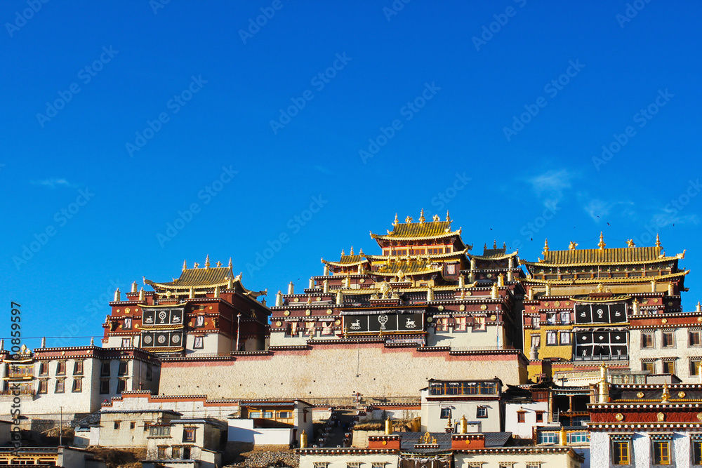 Songzanlin Monastery, the largest Tibetan monastery at Shangri-l