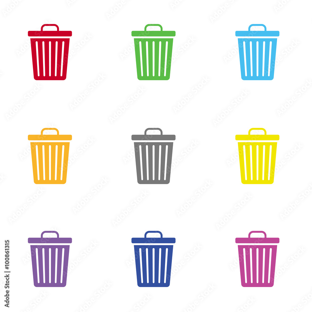 Trash bin icon for web and mobile Trash bin icon for web and mobile