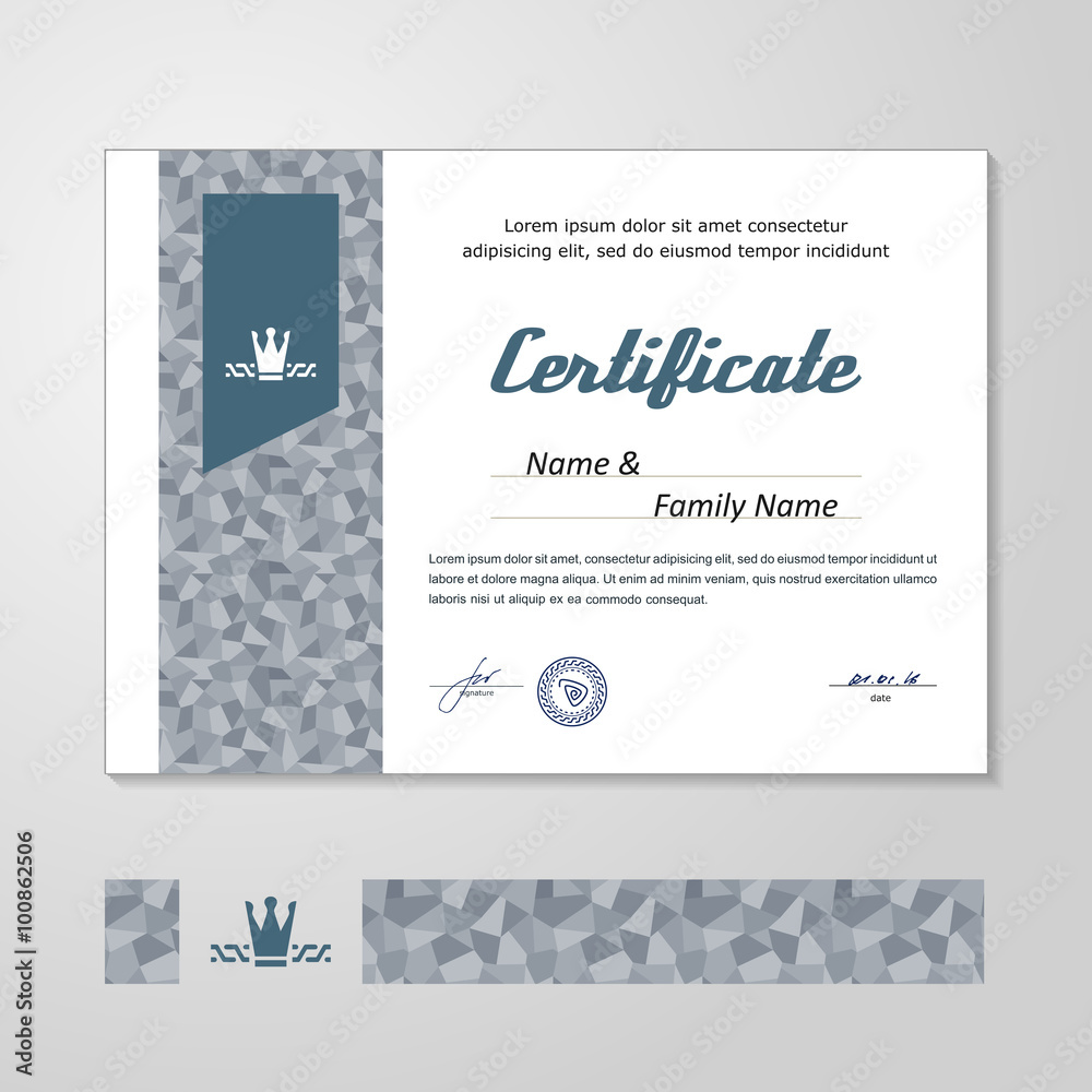 Certificate, Diploma, design template
