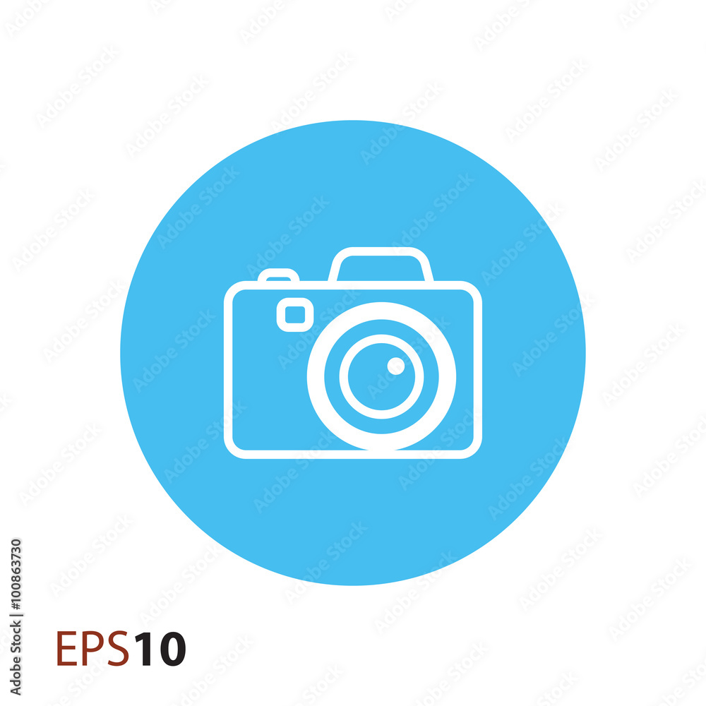 Digital camera icon for web and mobile