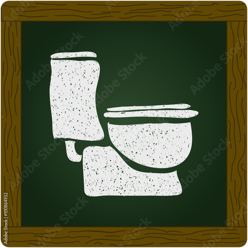 Simple doodle of a toilet