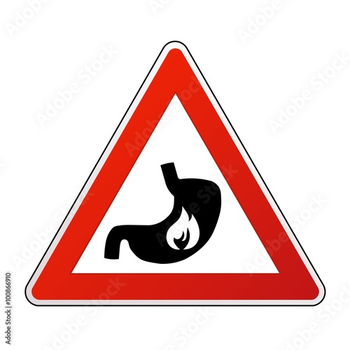 Achtung Sodbrennen Schild