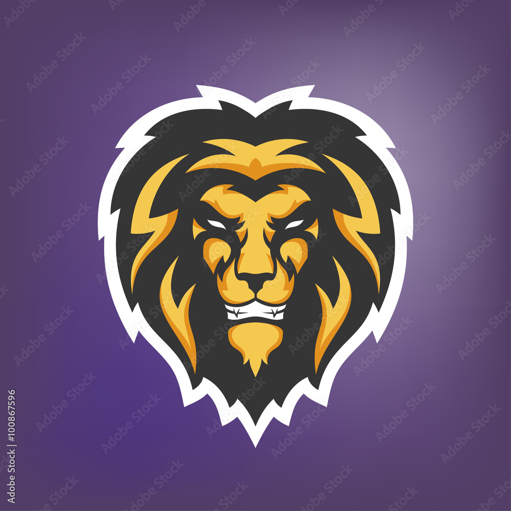 Vector illustration of lion head. Sport mascot. Vector illustration of lion head. Sport mascot.