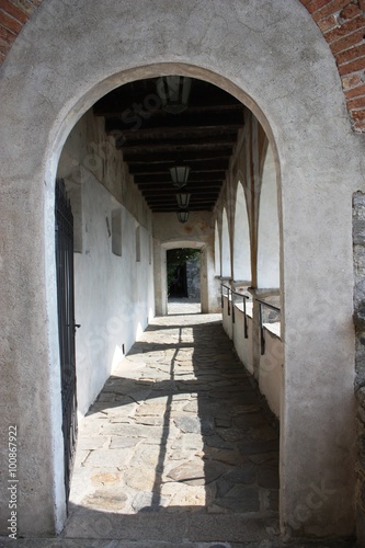 Monastery Santa Caterina del Sasso on Lake Maggiore  Italy