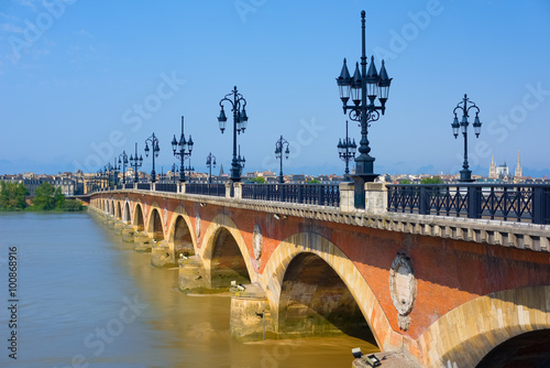 Old bridge in Bordeaux