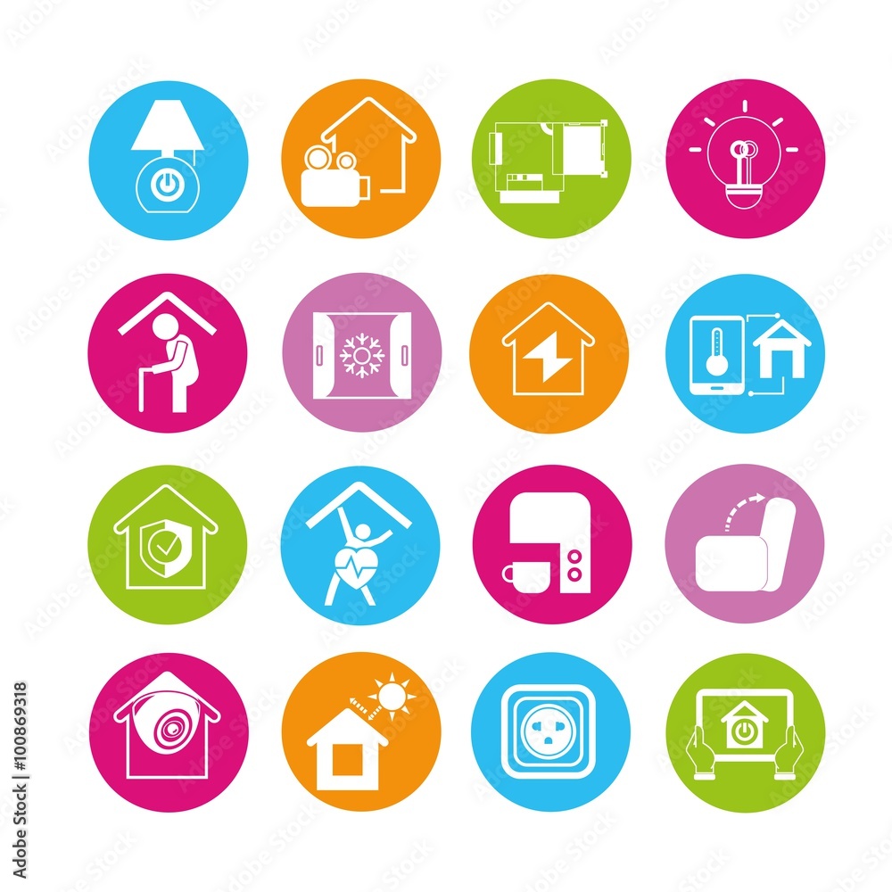 smart home icons, home automation system icons smart home icons, home automation system icons