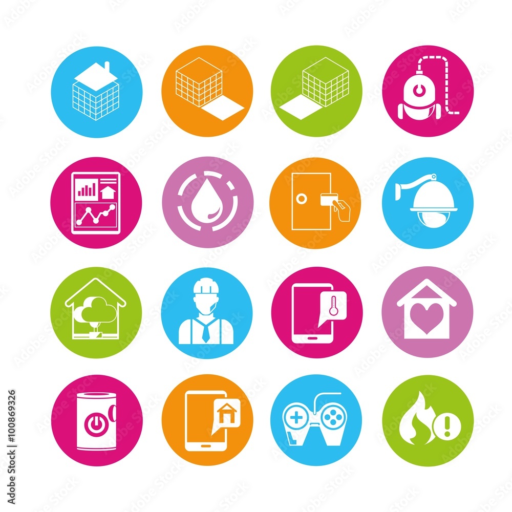 smart home icons, home automation system icons smart home icons, home automation system icons